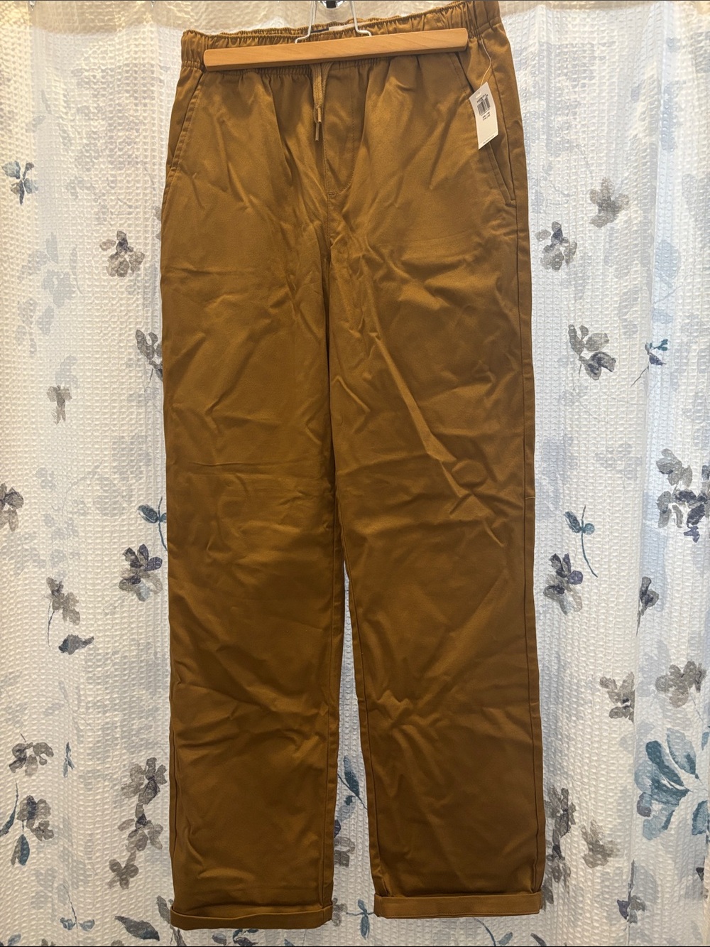 Old Navy Boys Drawstring Chinos in Tan Brown - NWT
